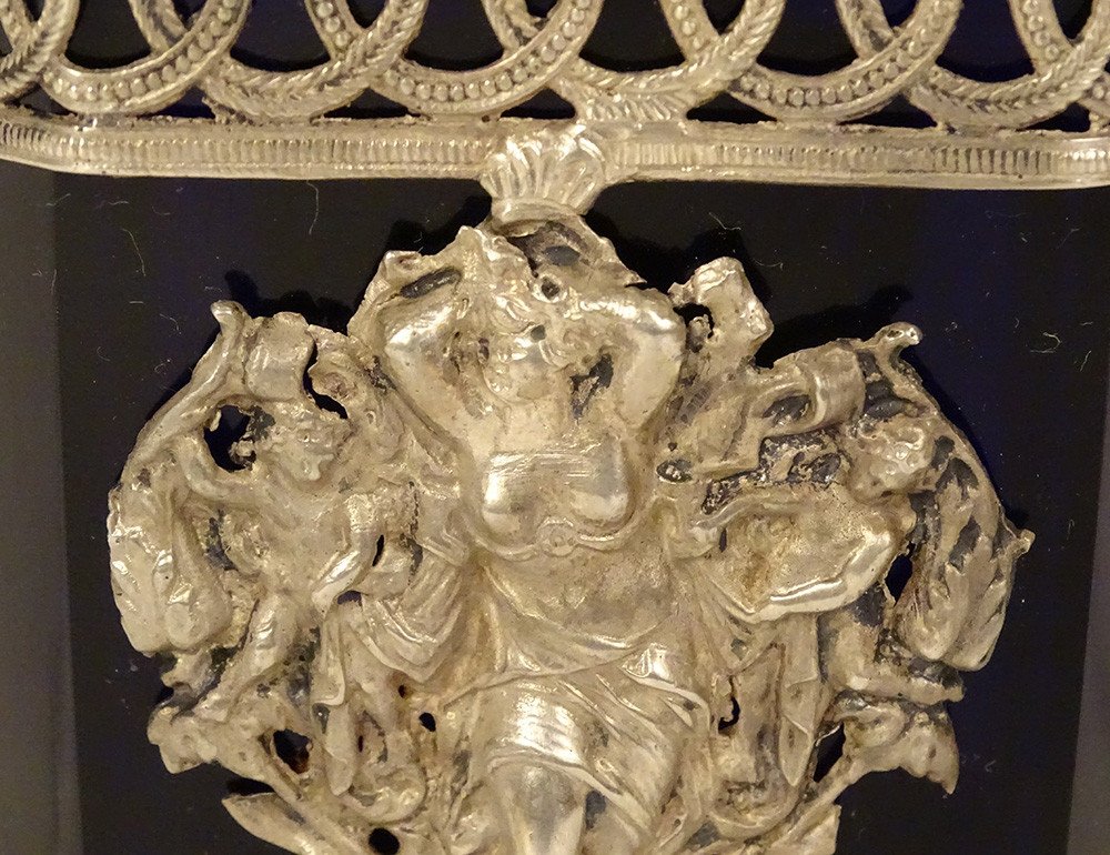 Flacon Argent Massif Allemand Hanau Vénus Coquille Vase Cygnes Fin XIXème-photo-1