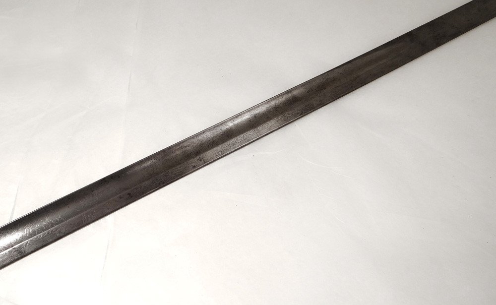 Saber Sword Officer Bronze Galuchat Crown 19th Century-photo-4