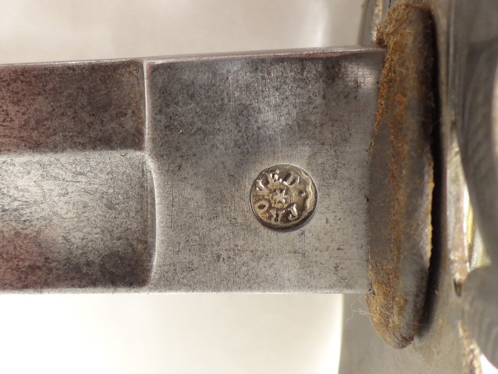 Saber Sword Officer Bronze Galuchat Crown 19th Century-photo-2