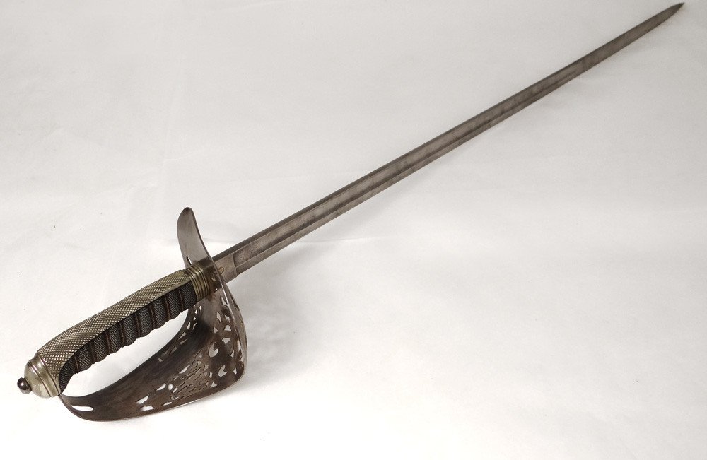 Saber Sword Officer Bronze Galuchat Crown 19th Century-photo-5