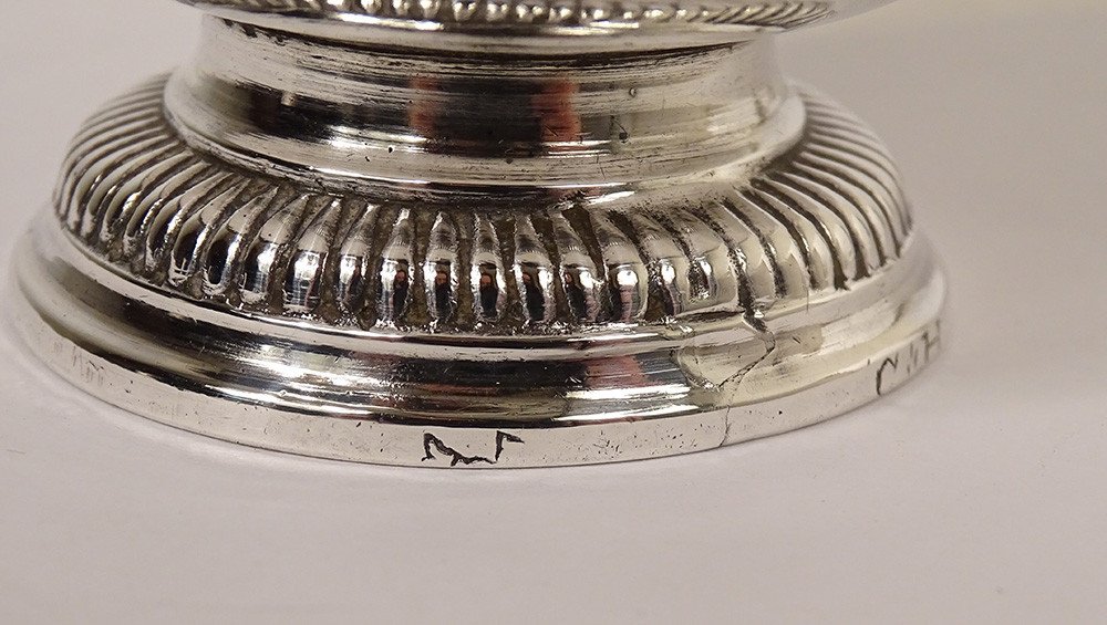 Timbale Piedouche Argent Massif Fermiers Généraux Paris 117gr XVIIIème-photo-2