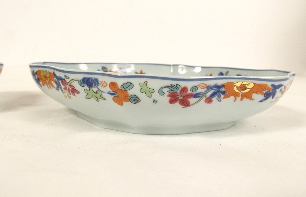 Pair Of Porcelain Bowls Limoges Raynaud Model Puiforcat Kiang She 20th Century-photo-3
