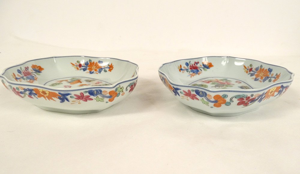 Pair Of Porcelain Bowls Limoges Raynaud Model Puiforcat Kiang She 20th Century-photo-3