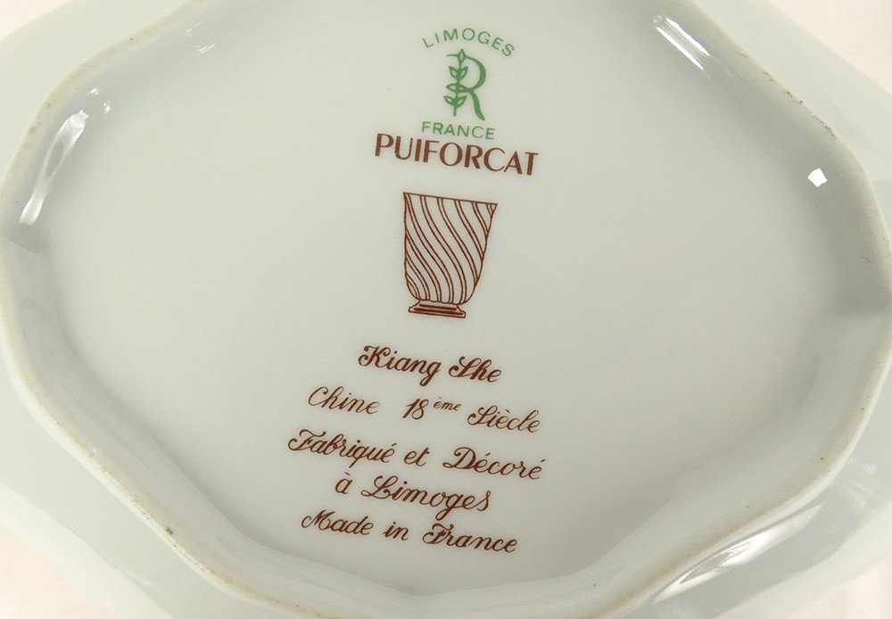 Pair Of Porcelain Bowls Limoges Raynaud Model Puiforcat Kiang She 20th Century-photo-6