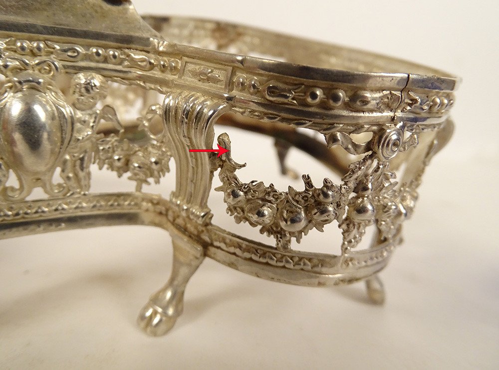 Paire Salières Doubles Louis XVI Argent Fermiers Généraux Paris 1782 XVIIIè-photo-8