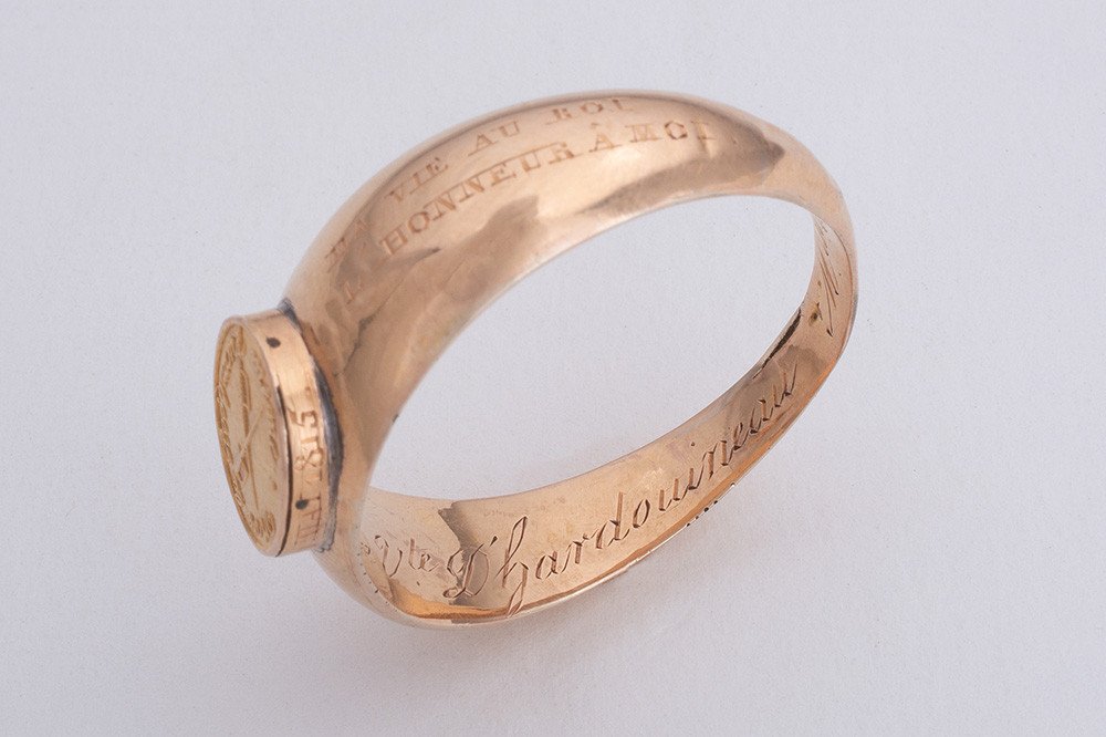 2 Rings Loyalty Rings Royal Cause Viscount Hardouineau 18k Gold 1815-photo-2