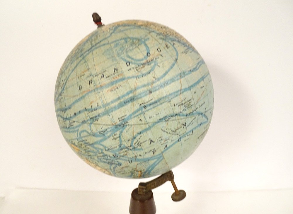 Terrestrial Globe World Map Geographer J. Forest 17-19 Rue Buci Paris XXème-photo-3