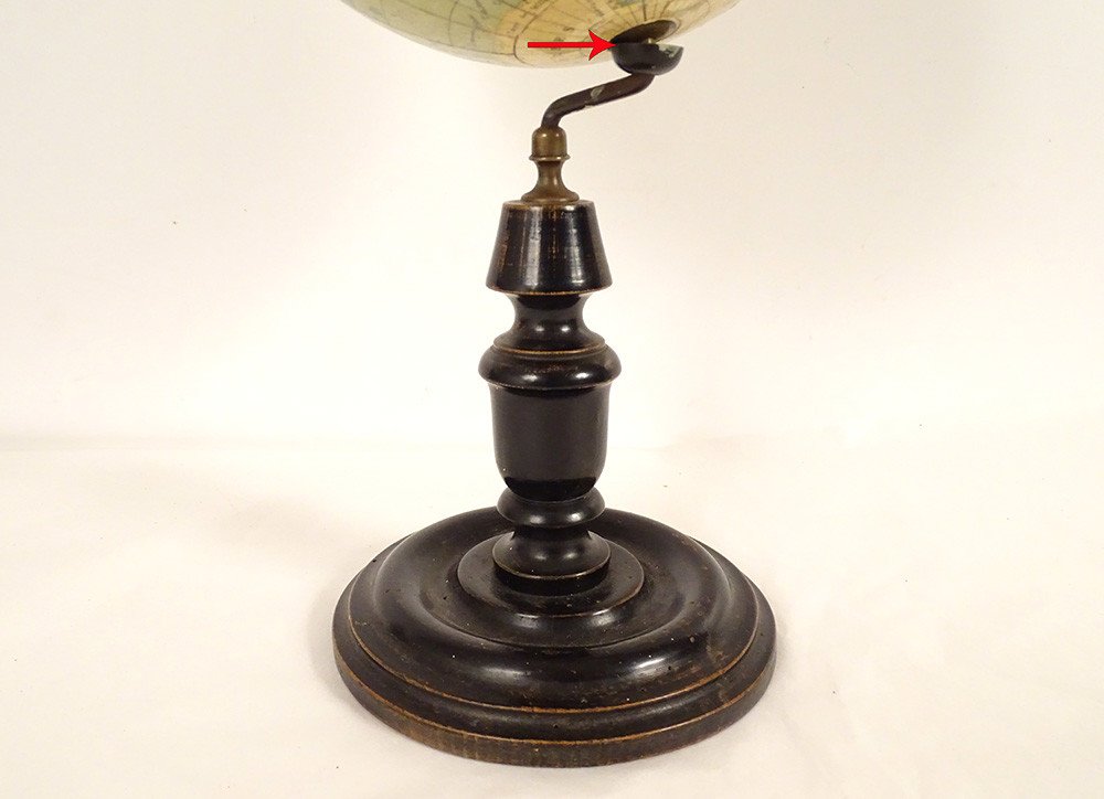 Terrestrial Globe World Map J. Lebègue & Cie Rue De Lille Paris Napiii XIXth-photo-2