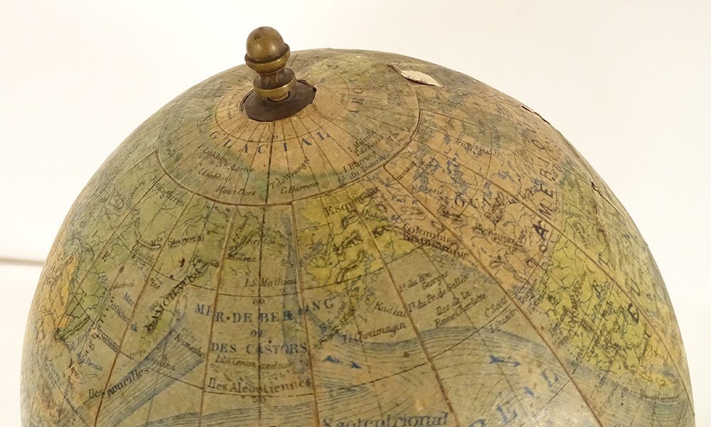 Terrestrial Globe World Map J. Lebègue & Cie Rue De Lille Paris Napiii XIXth-photo-3