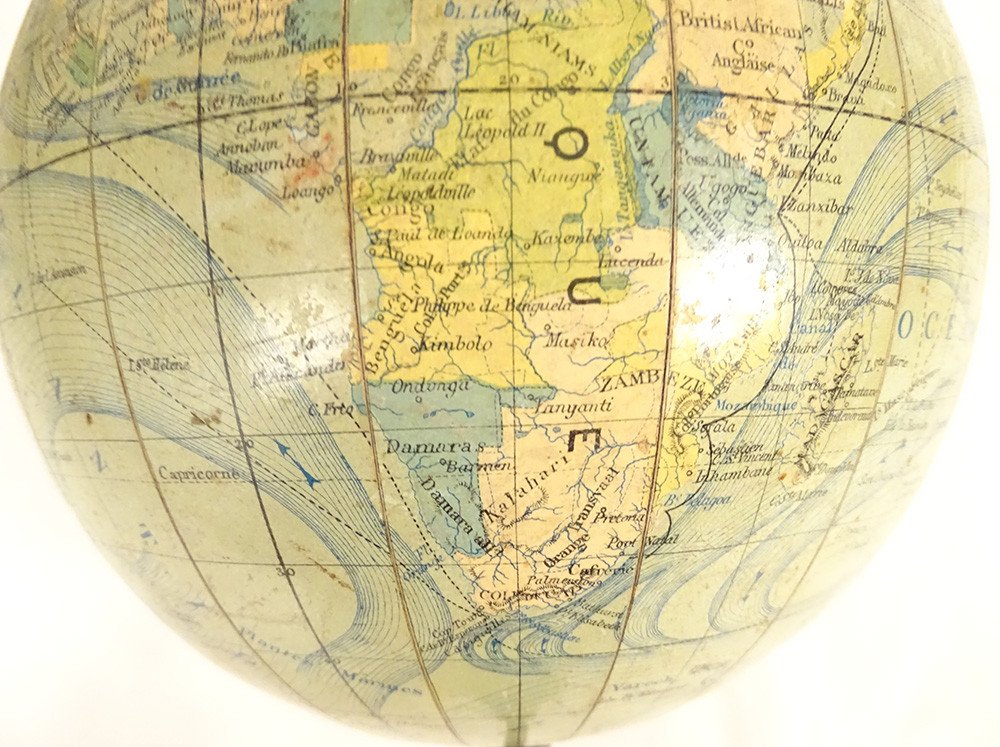 Terrestrial Globe World Map J. Lebègue & Cie Rue De Lille Paris Napiii XIXth-photo-5