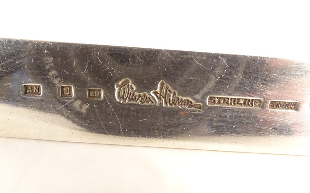 Swedish Solid Silver Letter Opener Wiwen Nilsson 20th Century-photo-4