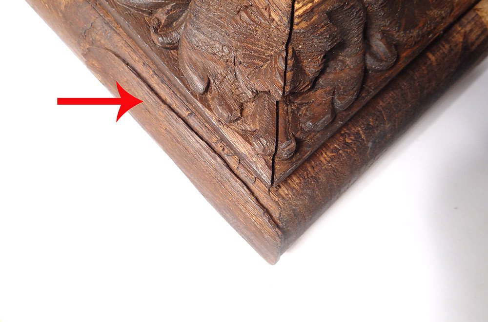 Paire Consoles d'applique Bois Sculpté Têtes Angelots Putti Feuillage XIXè-photo-8