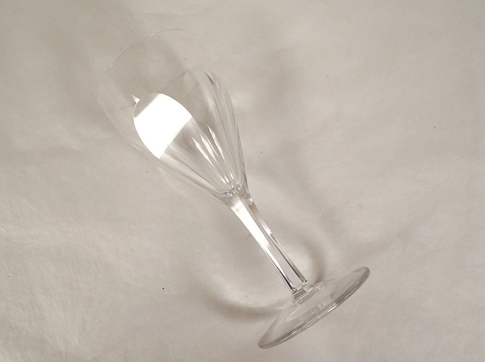 6 Saint-louis Cut Crystal Porto Aperitif Glasses Bristol Model 20th Century-photo-2
