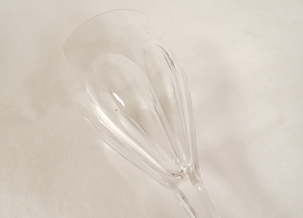 6 Saint-louis Cut Crystal Porto Aperitif Glasses Bristol Model 20th Century-photo-3