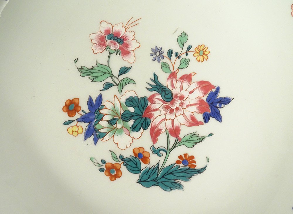 Plat Creux Porcelaine Limoges Raynaud Modèle Puiforcat Yung Tching Chine XXè-photo-2