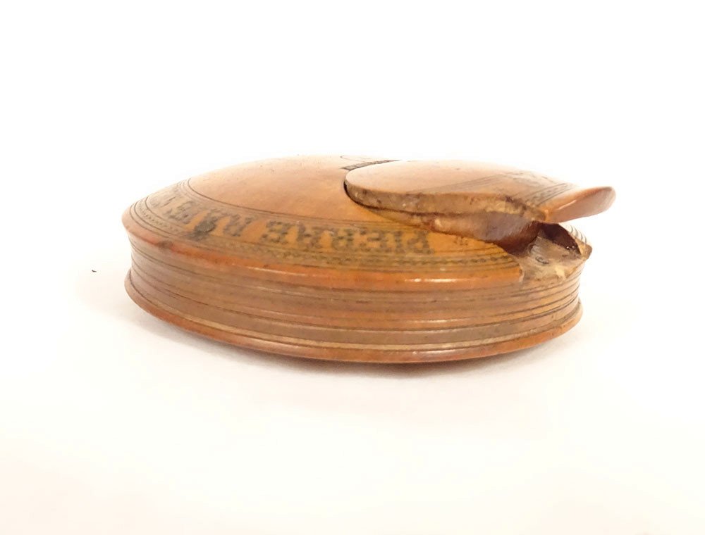 Tabatière Lenticulaire Buis Pierre Raye Sellier Vieillevigne 1868 XIXème-photo-7