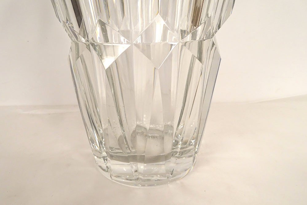 Saint-louis Cut Crystal Vase France Camaret Model 20th Century-photo-2
