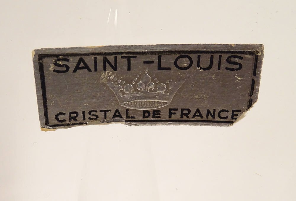 Saint-louis Cut Crystal Vase France Camaret Model 20th Century-photo-5