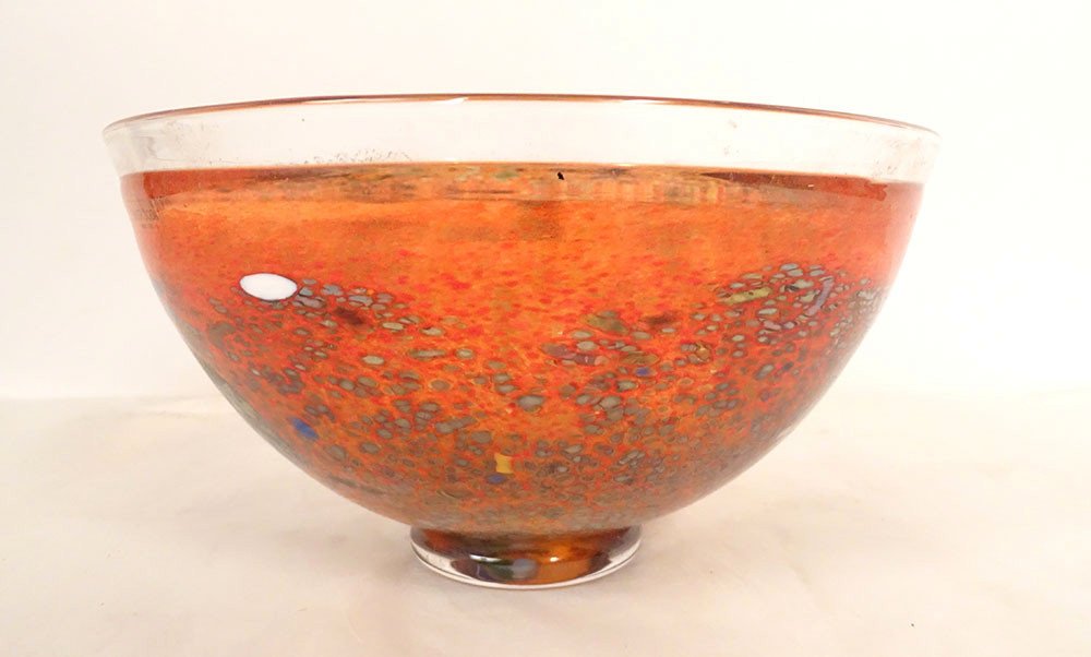 Coupe Verre Soufflé Kosta Boda Berti Vallien Satellite Danemark XXè Siècle-photo-3