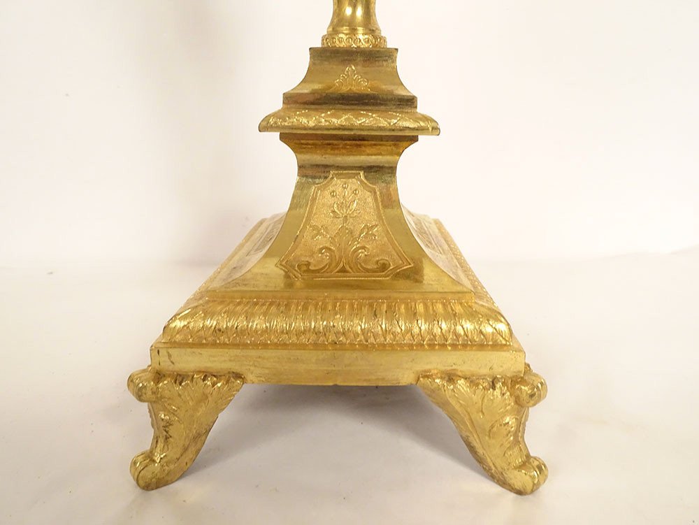 Monstrance Monstrance Gilt Bronze Bunches Grapes Ears Wheat 19th Century-photo-6