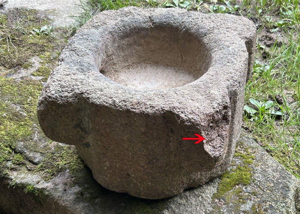 Bénitier Ancien à Oreilles Granit Bretagne XVIIIème Siècle-photo-3