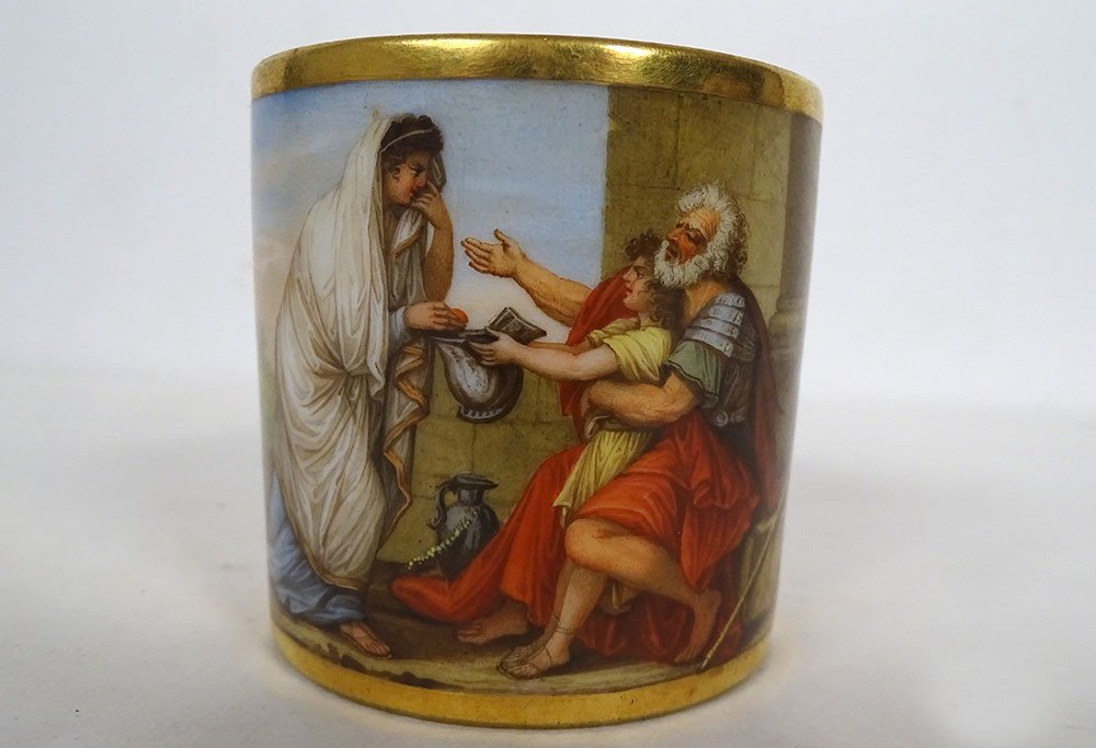 Litron Porcelain Cup Sèvres Belisaire Alms Of Ap. David Empire 19th Century-photo-1