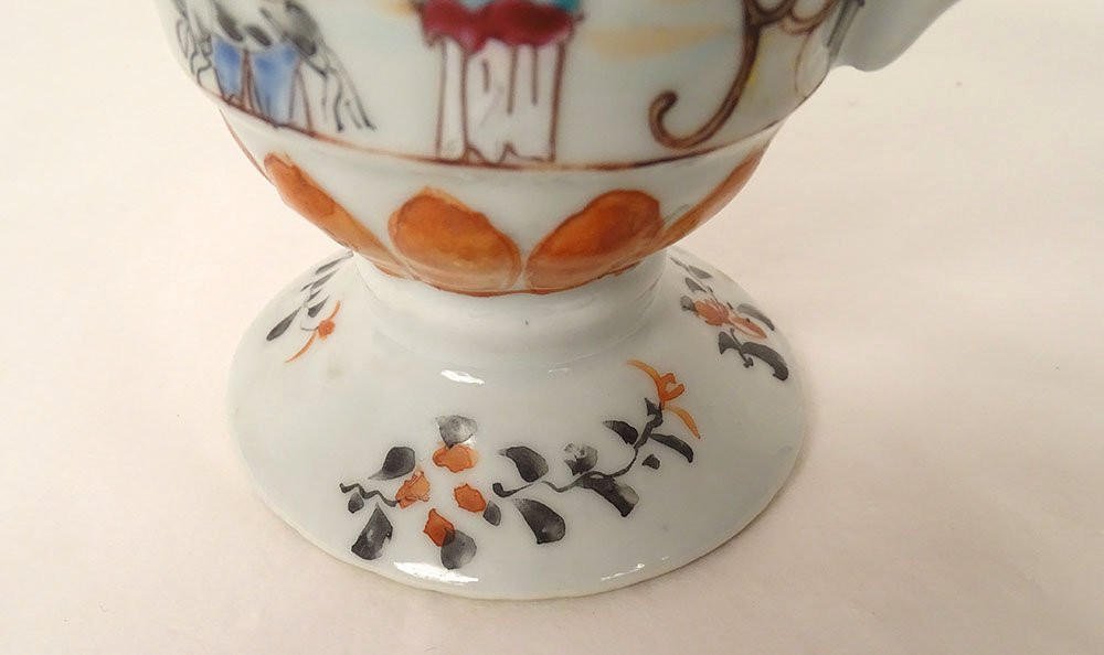 Verseuse Aiguière Casque Hanap Porcelaine Compagnie Indes Mandarins XVIIIè-photo-4