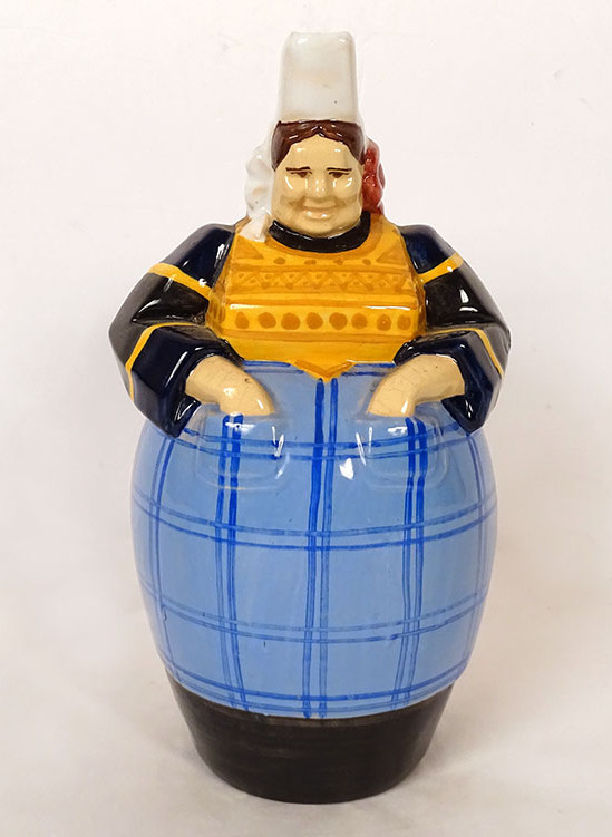 Pitcher Earthenware Henriot Quimper Charles Maillard Breton Apron 20th Century