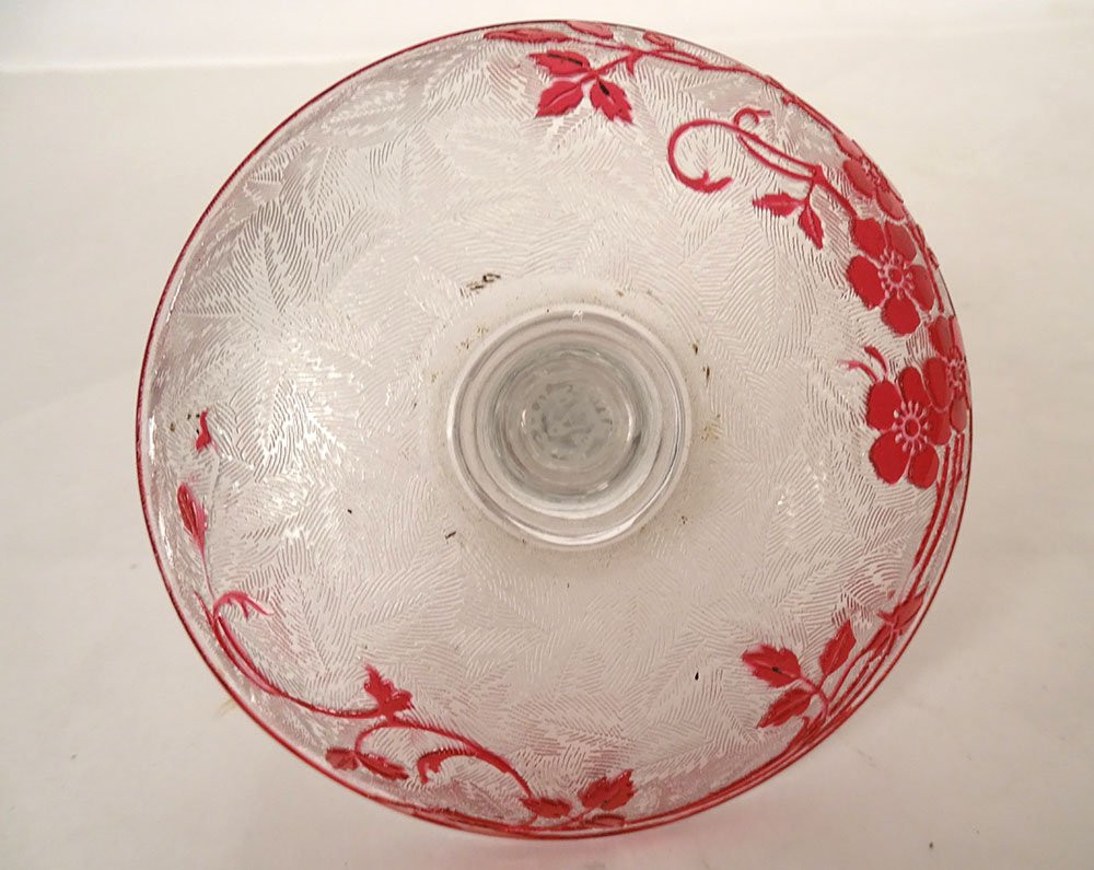 Baccarat France Cut Crystal Ring Sizer Foliage Flowers Jewelry 20th Century-photo-1