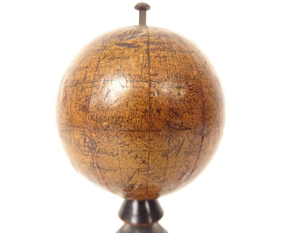 Small Terrestrial Globe World Map J. Lebègue & Cie Paris Napoleon III 19th-photo-3