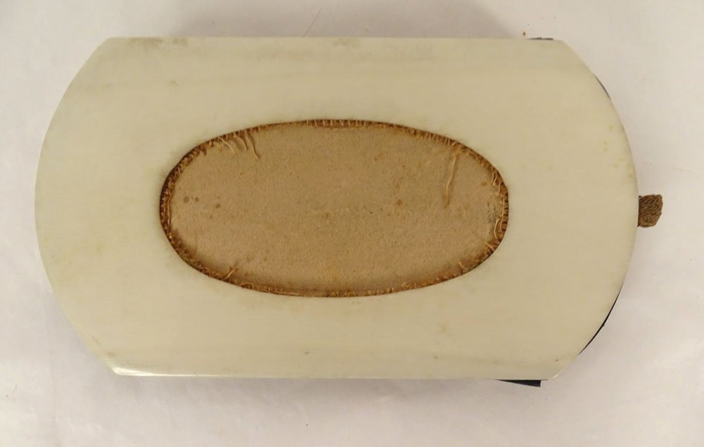 Ivory Dieppe Card Holder Wallet Case 19th Century Popular Dance Scene-photo-1