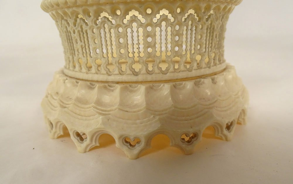 Flacon Carafe Opaline Verte Baccarat Dorure Pied Ivoire Dieppe XIXè Siècle-photo-4
