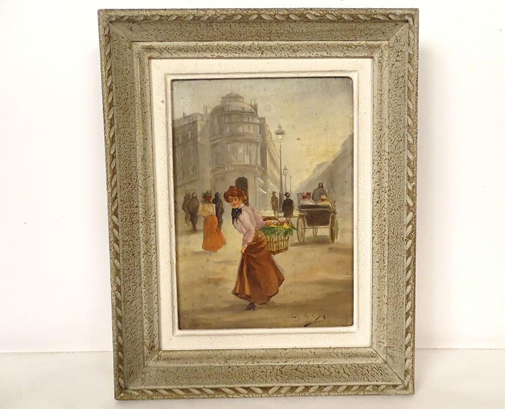 Pair Of Hsp Léonie Lebas Elegant Dog Paris Florist Belle Epoque 19th Century-photo-4