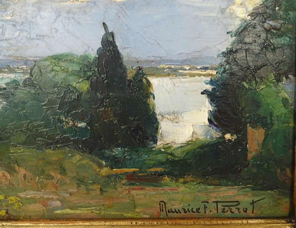 HSP Tableau Maurice F. Perrot Paysage Ile Aux Moines Bretagne XXème-photo-3