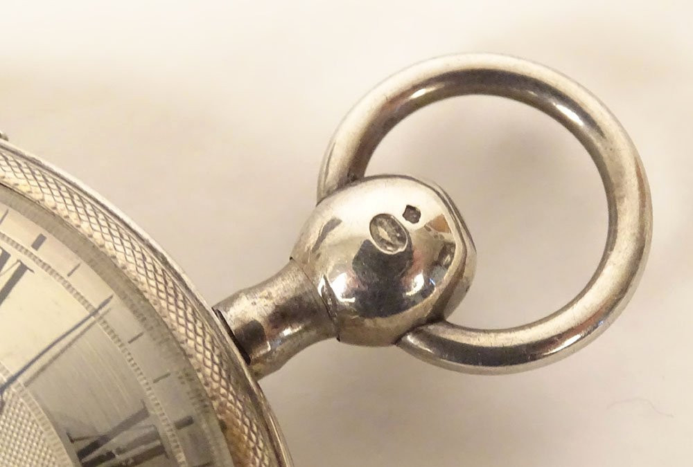 Solid Silver Pocket Watch With Old Cock Movement, 19th Century-photo-3