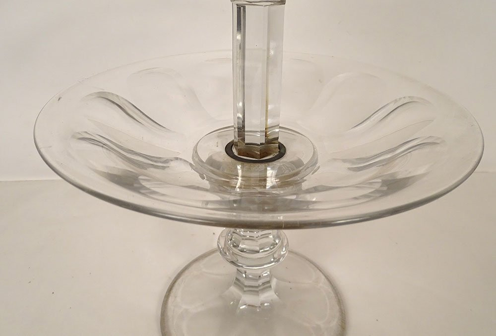 Serviteur Centre de Table Cristal Taillé Saint-louis Baccarat Fin XIXème-photo-3