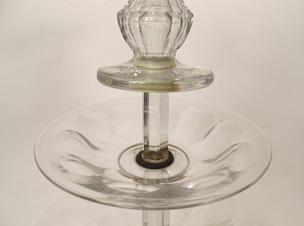 Serviteur Centre de Table Cristal Taillé Saint-louis Baccarat Fin XIXème-photo-1