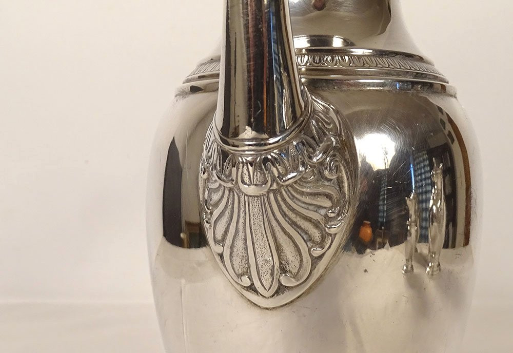 Empire Coffee Service Coffee Pot Sterling Silver Minerva 1969gr 19th Century-photo-3