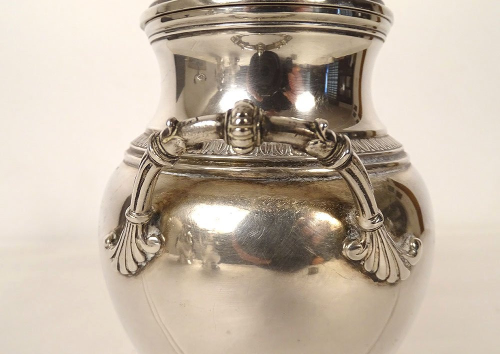 Empire Coffee Service Coffee Pot Sterling Silver Minerva 1969gr 19th Century-photo-8