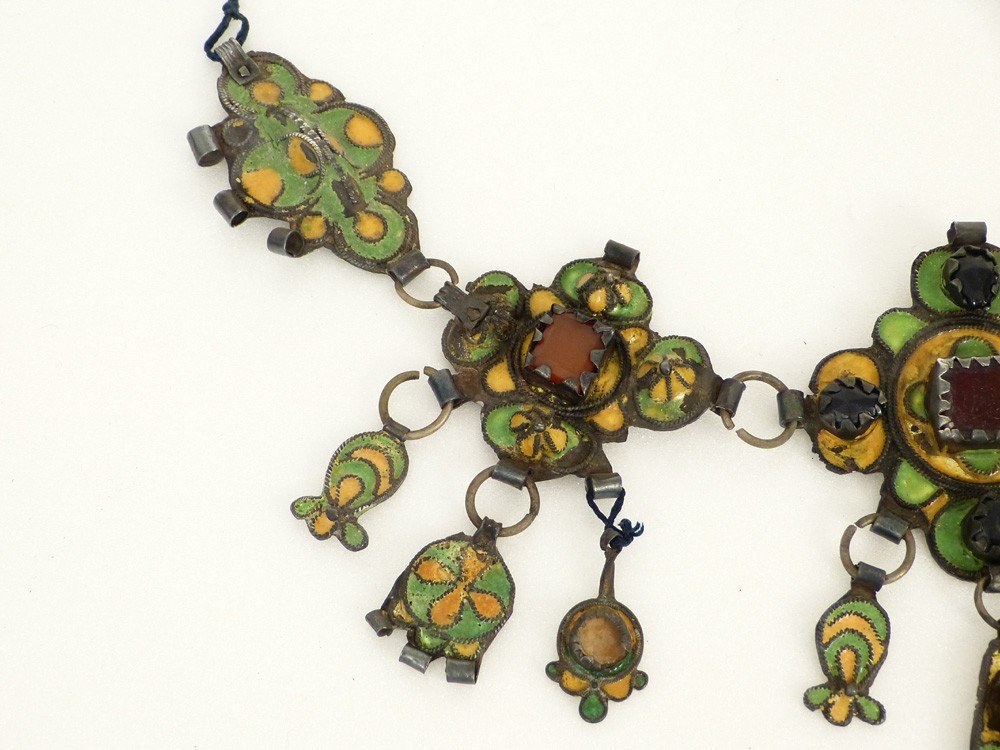 Parure berbère amazigh bijou émaux pierre Maroc Jean Besancenot-photo-4