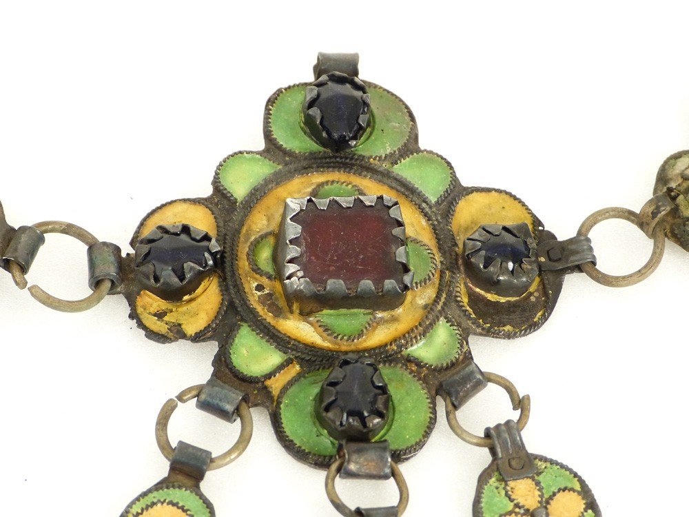 Parure berbère amazigh bijou émaux pierre Maroc Jean Besancenot-photo-1