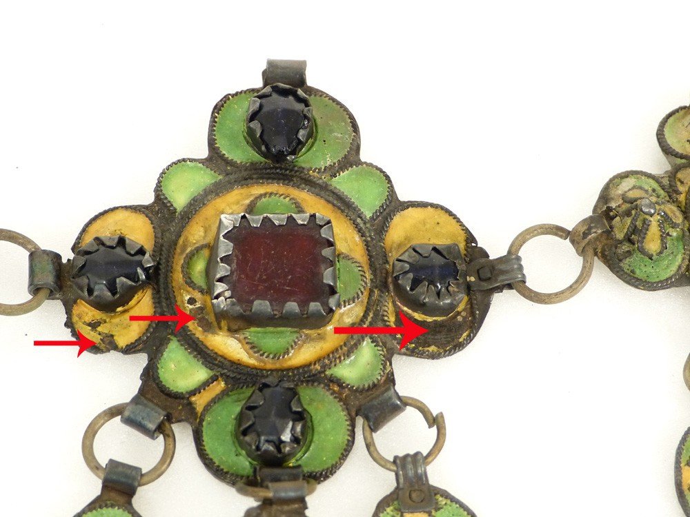 Parure berbère amazigh bijou émaux pierre Maroc Jean Besancenot-photo-5