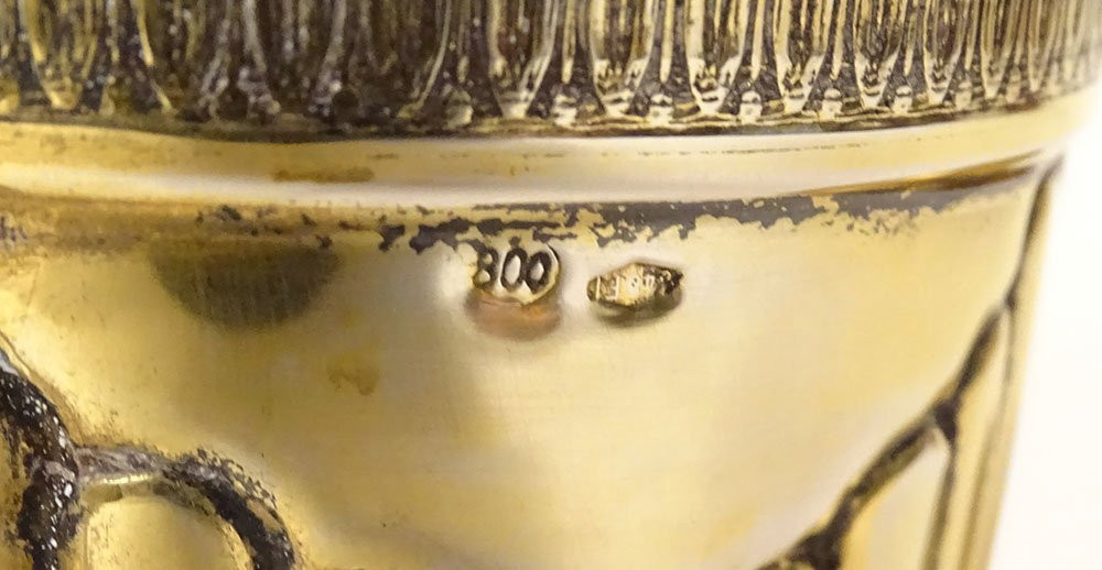 Sugar Bowl Covered With Silver Gilt Italy Florence 231gr 20th Century-photo-7