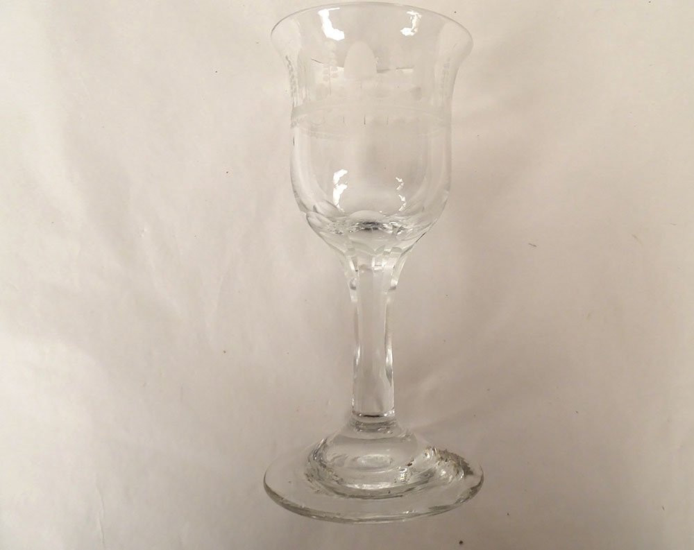 Service 18 verres à vin flûtes champagne cristal Sèvres Restauration XIXème-photo-6