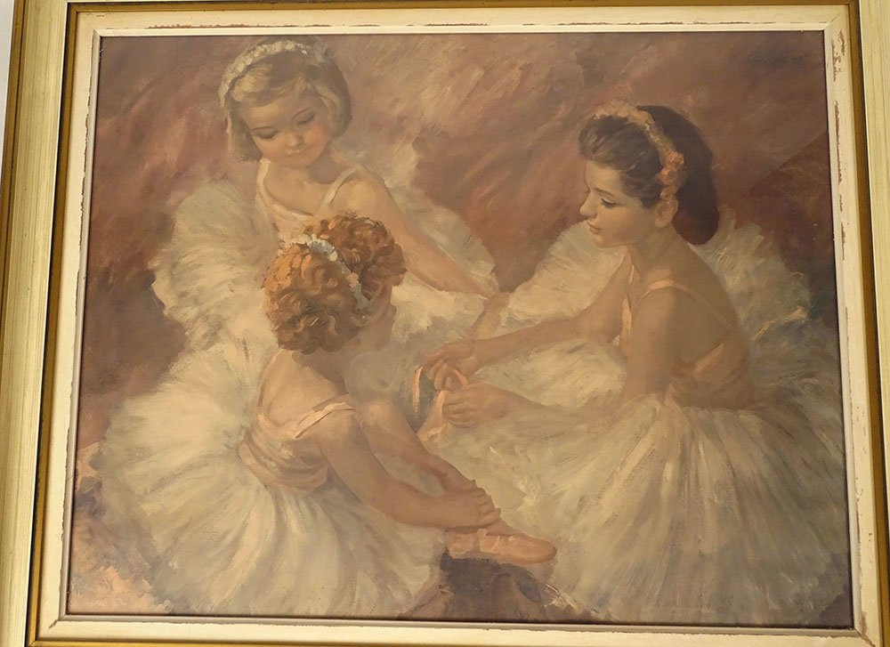 HSP tableau John Strevens ballerines jeunes danseuses ballet fillettes XXè-photo-2