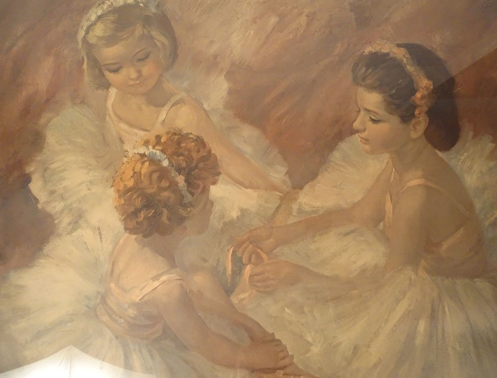 HSP tableau John Strevens ballerines jeunes danseuses ballet fillettes XXè-photo-3