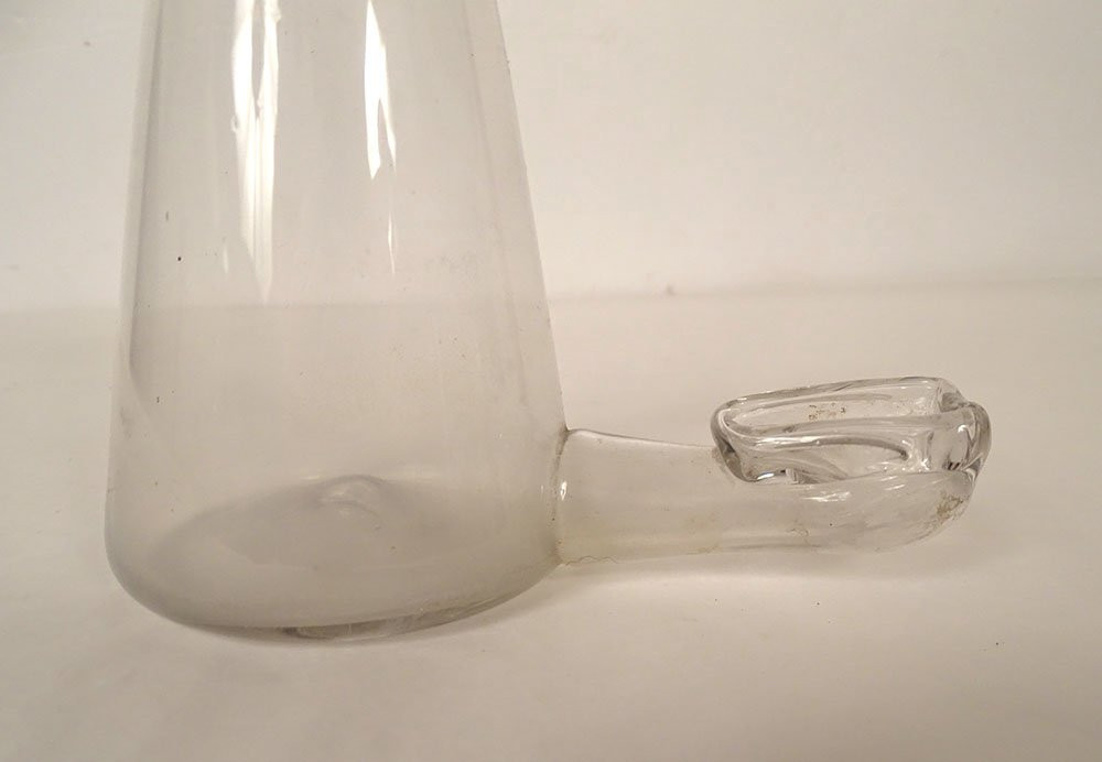 Abreuvoir à oiseaux ancien verre soufflé XVIIIème siècle-photo-2