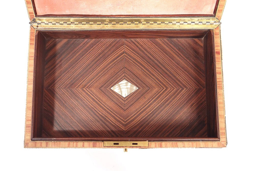 Rousseau Frank Art Deco 20th Century Shagreen Mother-of-pearl Rosewood Box Set-photo-4