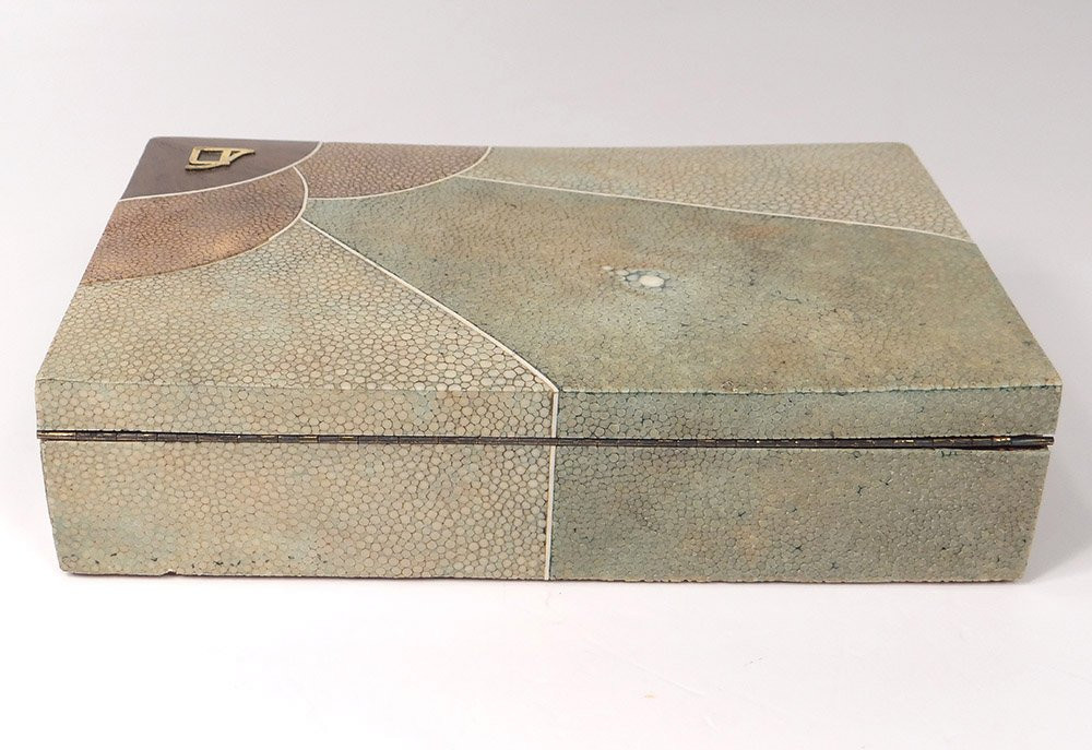 Rousseau Frank Art Deco 20th Century Shagreen Mother-of-pearl Rosewood Box Set-photo-5