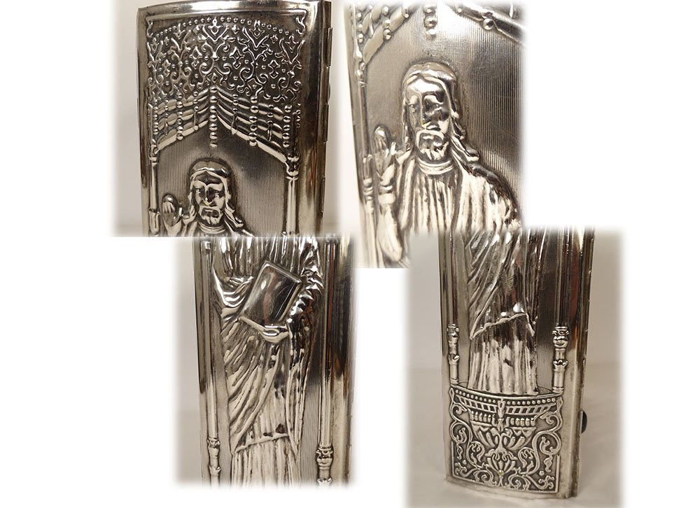 Holy Bible Canon Crampon Metal Apostles Cross Bibliophile Circle 1961-photo-2